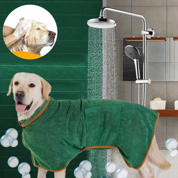 Super Absorbent Pet Bath Robe Towel - 1: FancyPetTags.com