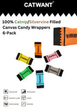 100-catnipsilvervine-filled-canvas-candy-wrappers-6pcs-3850894 - FancyPetTags.com