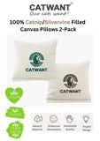 100-catnipsilvervine-filled-canvas-pillows-2pcs-5700460 - FancyPetTags.com