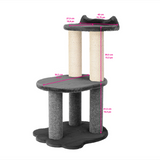 Détente – Arbre à chat à 2 niveaux – Fourrure synthétique blanche