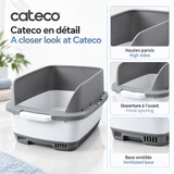 Cateco Odour-Eliminating Litter box - Complete Starter Kit - 7: FancyPetTags.com