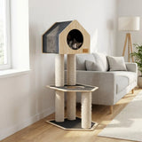 condo-hideout-2-level-deluxe-cat-tree-8516335 - FancyPetTags.com