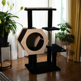 hexagon-house-4-level-cat-tree-9512839 - FancyPetTags.com