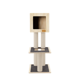 hut-hideout-2-level-deluxe-cat-tree-2004219 - FancyPetTags.com
