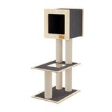 hut-hideout-2-level-deluxe-cat-tree-2116664 - FancyPetTags.com