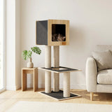hut-hideout-2-level-deluxe-cat-tree-4021500 - FancyPetTags.com