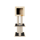 hut-hideout-2-level-deluxe-cat-tree-4028647 - FancyPetTags.com