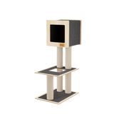hut-hideout-2-level-deluxe-cat-tree-4044973 - FancyPetTags.com