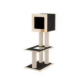 hut-hideout-2-level-deluxe-cat-tree-9144374 - FancyPetTags.com