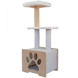 hut-hideout-deluxe-3-level-cat-tree-1013997 - FancyPetTags.com