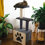 hut-hideout-deluxe-3-level-cat-tree-3295958 - FancyPetTags.com
