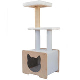 hut-hideout-deluxe-3-level-cat-tree-4167176 - FancyPetTags.com