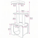 hut-hideout-deluxe-3-level-cat-tree-5912205 - FancyPetTags.com