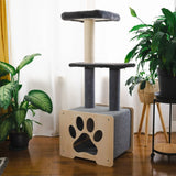 hut-hideout-deluxe-3-level-cat-tree-7690306 - FancyPetTags.com