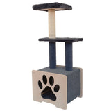 hut-hideout-deluxe-3-level-cat-tree-8675990 - FancyPetTags.com