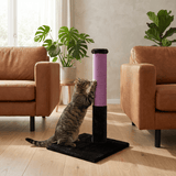 Noba Classic 28" Scratching Post - Black Faux Fur - FancyPetTags.com