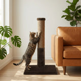 noba-classic-28-scratching-post-brown-faux-fur-2006455 - FancyPetTags.com