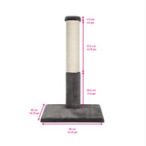 noba-classic-28-scratching-post-grey-faux-fur-5092726 - FancyPetTags.com