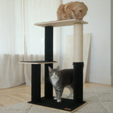 noba-modern-plywood-2-level-cat-tree-5157565 - FancyPetTags.com
