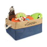 Personalised Pet Toy Basket | Custom Name Canvas Storage Basket for Dogs & Cats - 8: FancyPetTags.com