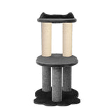 relaxation-2-level-cat-tree-grey-faux-fur-1551371 - FancyPetTags.com