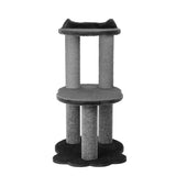 relaxation-2-level-cat-tree-grey-faux-fur-1650223 - FancyPetTags.com