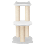 relaxation-2-level-cat-tree-white-faux-fur-1821717 - FancyPetTags.com