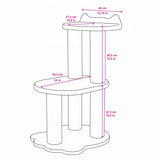 relaxation-2-level-cat-tree-white-faux-fur-4858262 - FancyPetTags.com
