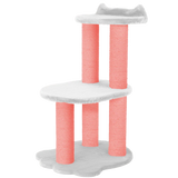relaxation-2-level-cat-tree-white-faux-fur-5278218 - FancyPetTags.com