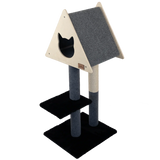 teepee-hideout-deluxe-2-level-cat-tree-3135099 - FancyPetTags.com