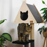 teepee-hideout-deluxe-2-level-cat-tree-4896032 - FancyPetTags.com