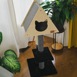 teepee-hideout-deluxe-2-level-cat-tree-4911830 - FancyPetTags.com