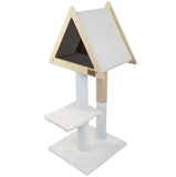 teepee-hideout-deluxe-2-level-cat-tree-6468515 - FancyPetTags.com