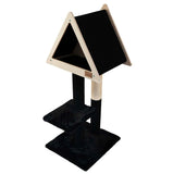 teepee-hideout-deluxe-2-level-cat-tree-6798183 - FancyPetTags.com