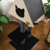 teepee-hideout-deluxe-2-level-cat-tree-7390268 - FancyPetTags.com