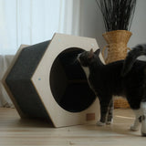 The Hexagone Scratchable Cat House - FancyPetTags.com