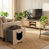 The Hut Scratchable Cat Hideout - FancyPetTags.com
