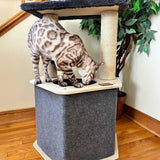 the-lodge-hideout-2-level-cat-tree-7241090 - FancyPetTags.com