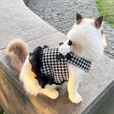 Back Clip Precious Houndstooth Harness Leash Combo - 3: FancyPetTags.com