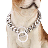 Beautiful 15mm Curb Chain Dog Collar - FancyPetTags.com