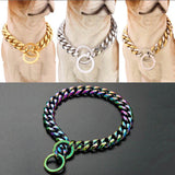 Beautiful 15mm Curb Chain Dog Collar - FancyPetTags.com