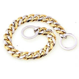 Beautiful 15mm Curb Chain Dog Collar - FancyPetTags.com