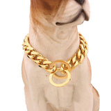 Beautiful 15mm Curb Chain Dog Collar - FancyPetTags.com