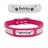 Bling Bling Suede Leather Personalized Collar - www.FancyPetTags.com