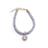 Crystal Heart Gem Rhinestone Decorative Collar - 3: FancyPetTags.com