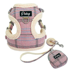 Didog Plaid Series Front Clip No Pull Harness Leash Combo - 1: FancyPetTags.com