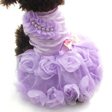 Exquisite Princess Floral Pet Dress - 3: FancyPetTags.com
