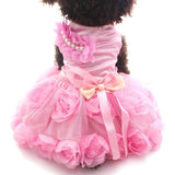 Exquisite Princess Floral Pet Dress - 2: FancyPetTags.com