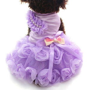 Exquisite Princess Floral Pet Dress - 1: FancyPetTags.com