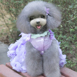 Exquisite Princess Floral Pet Dress - 4: FancyPetTags.com